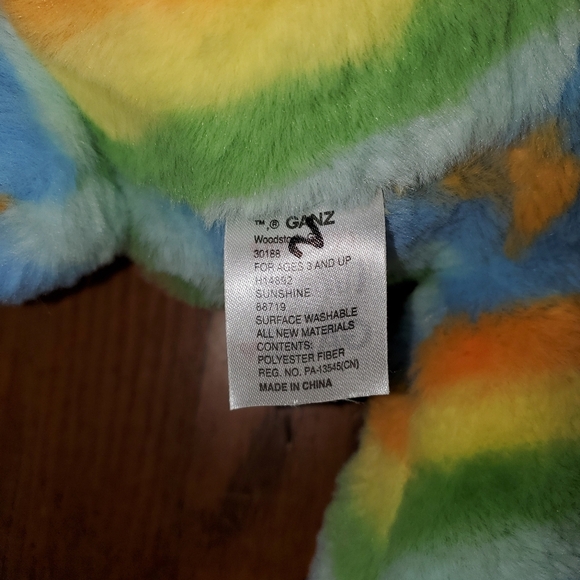 GANZ Sunshine Striped Plush Bear NWT - Picture 11 of 13